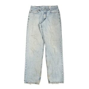 Vintage Levis 550 Relaxed Fit Jeans Light Wash Made in USA 32 Distressed